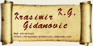 Krasimir Gidanović vizit kartica
